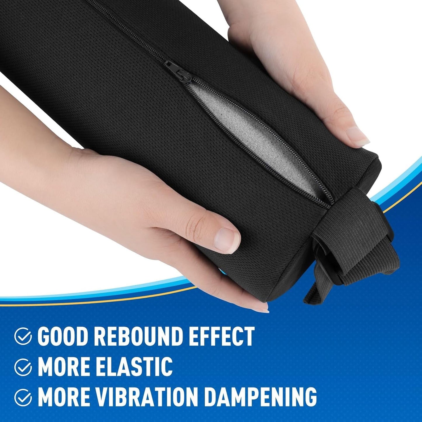 Lumbar Roll Support Pillow for Office Chair, Car, Gaming Chair, USA-Made Memory Foam Back Support Cushion with Washable Cover. The Preferred Lumbar Pillow by Physical Therapists - Standard Density