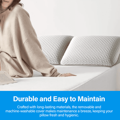 Strlinen Gel Memory Foam Pillow – Breathable and Ventilated Memory Foam Pillows Cooling Gel – Ergonomic Pillow for All Seasons–Soft Pillows for Sleeping with Washable Cover