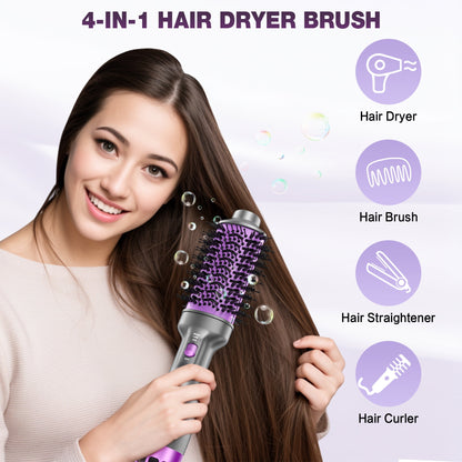 NEXPURE Hair Dryer and Blow Dryer Brush in One, New Upgrade 4 in 1 Hair Dryer Brush with Negative Ion Anti-frizz Ceramic Titanium Barrel