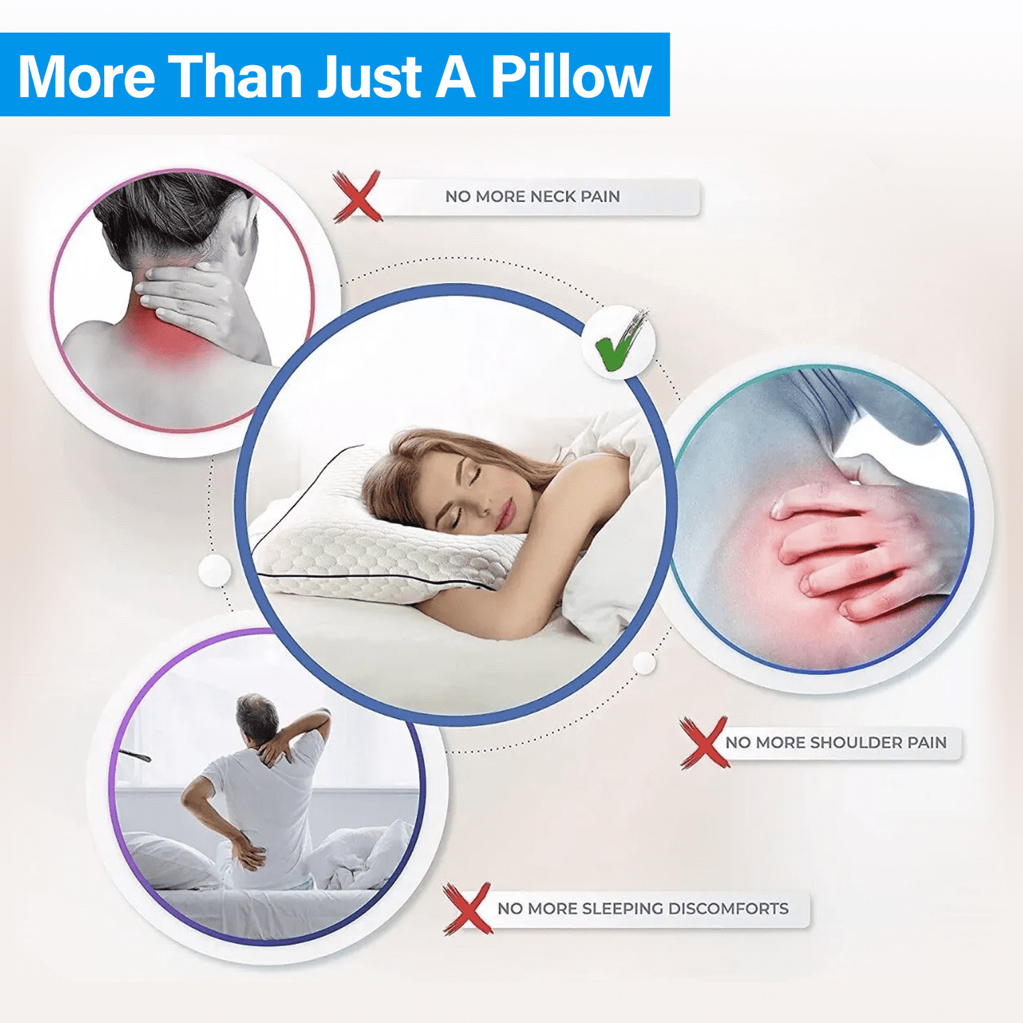 Strlinen Gel Memory Foam Pillow – Breathable and Ventilated Memory Foam Pillows Cooling Gel – Ergonomic Pillow for All Seasons–Soft Pillows for Sleeping with Washable Cover