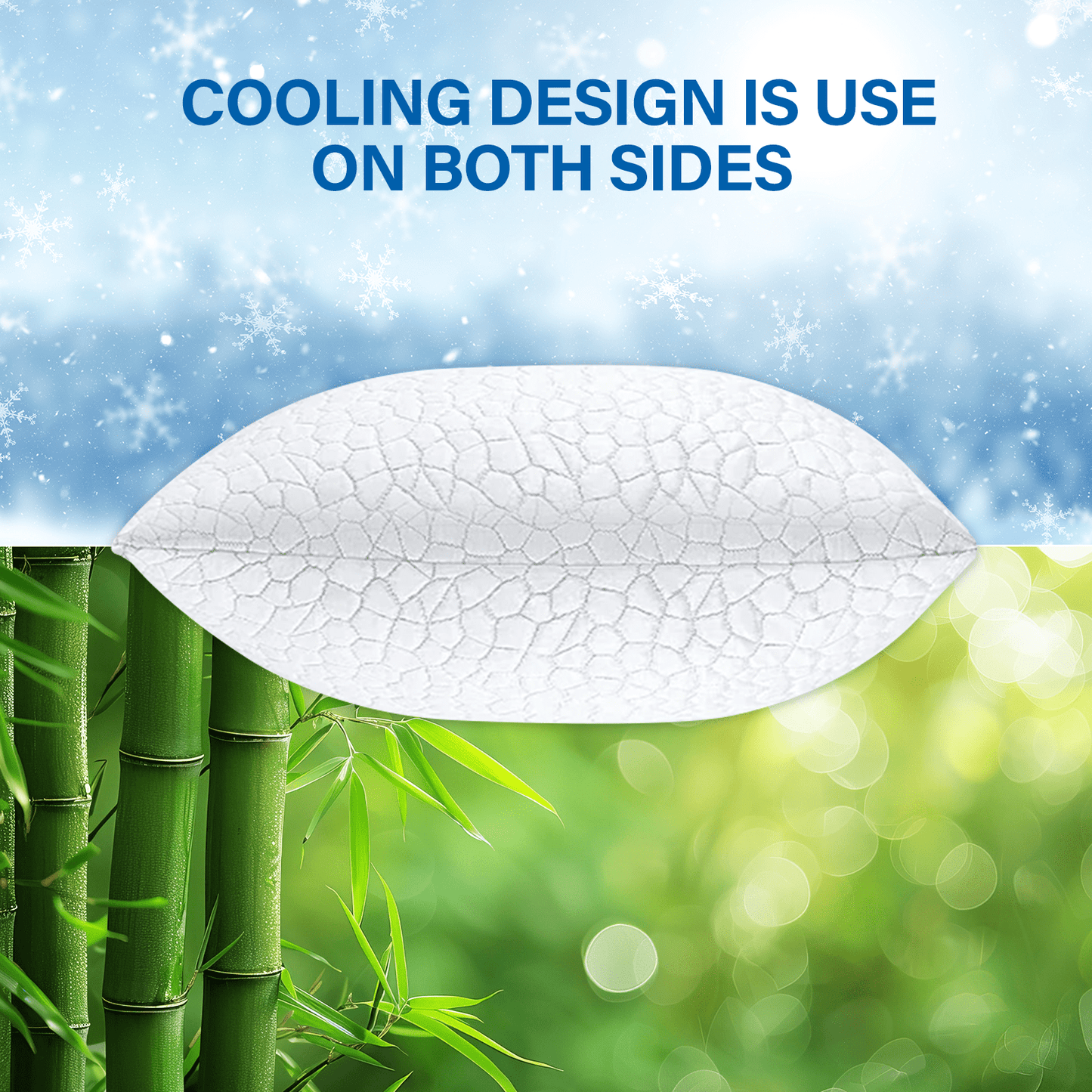 Strlinen Cooling Pillows for Sleeping, Shredded Memory Foam Bed Pillows Queen Size, Supportive Gel Pillow for Hot Sleepers Cool Pillow for Side Back and Stomach Sleepers, Cold Pillow Set of 1