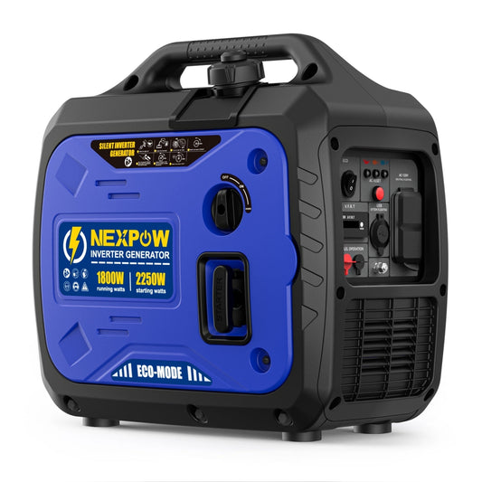 NEXPOW 2250W Portable Inverter Generator, Gasoline Power Quiet Lightweight for Backup Home & Camping, Eco-Mode Feature, Parallel Capability, EPA Compliant