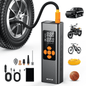 NEXPOW Tire Inflator - Portable Air Compressor 150PSI - Air Pump for Car Tires with Digital Gauge, LED Light, for Car, Bike, Motorcycle, Balls