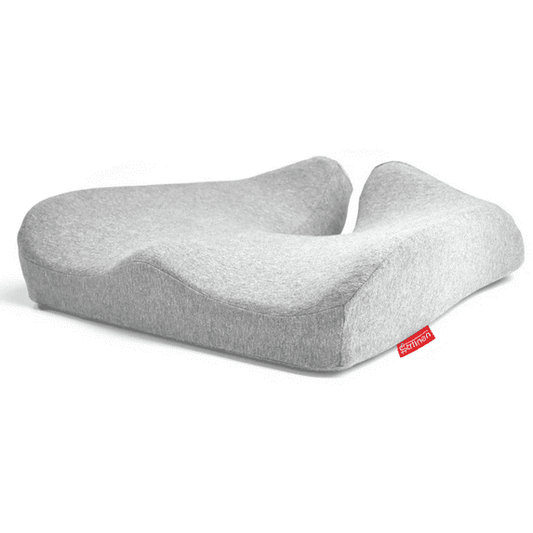 Strlinen Patented Pressure Relief Seat Cushion - Extra-Dense Memory Foam for Long Sitting Hours | Hip, Tailbone, Coccyx, Sciatica Pain Relief , Office, Home, Car, Wheelchair , Light Grey